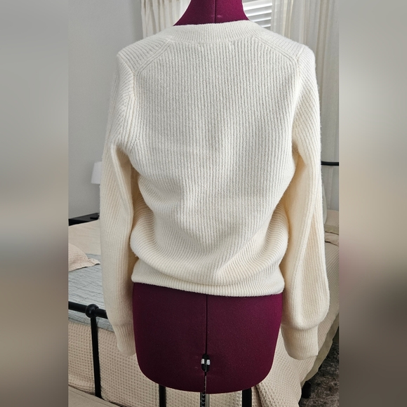 Madewell Cream Women's Square Neck Sweater Size S - Picture 2 of 3